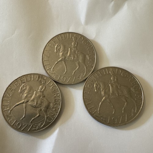 1977 silver jubilee crown - silver,