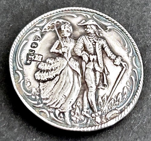 Hallmarked silver button - hallmarked, of