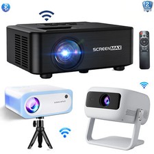 Mini Projector HD 4K FHD 1080P Portable Smart TV HDMI USB Office Home Theater BT