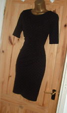 Stretchy black red polka dot