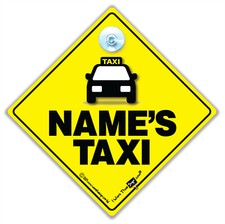TAXI Car Sign, PERSONALISED