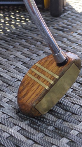 Vintage wooden brass - wooden/brass, putter
