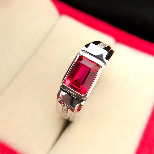 Mens plain 14k white gold - plain,