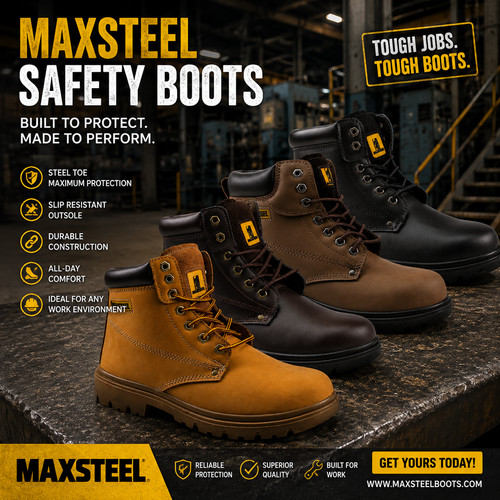 Mens leather safety boots - safety,