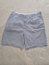 Ralph Lauren Polo Golf Pin Stipe Shorts W42 Blue White Stripe 100% Cotton