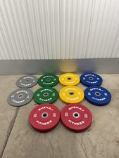 150KG Set Coloured Bumper Olympic Rubber Weight Plates Weightlifting CrossFit