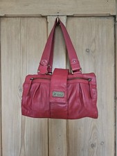 Red Leather roomy Catwalk