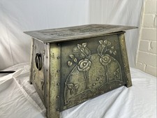 Pewter/Brass Coal Box Arts And