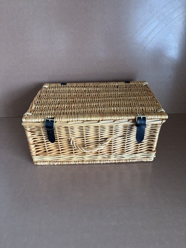 Vintage wicker picnic hamper - vintage,