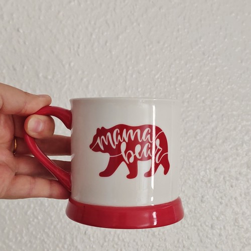 Mama bear mug - china, white