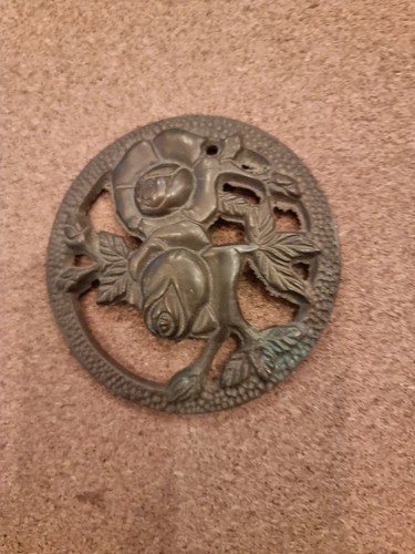 Vintage ornate pierced brass - ornate,