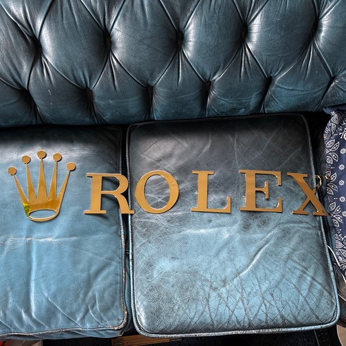 Rolex brass display - rolex, letters