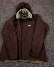 Berghaus AQ2 Windbreaker Men Large Hooded Brown