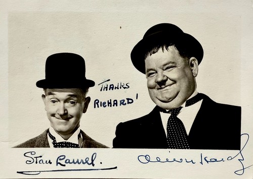 Laurel and hardy signed - hardy,