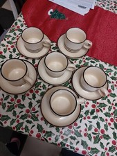  12 piece Denby Sahara Coffee Cups &saucers Sets £20