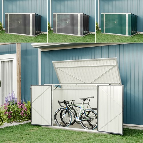 Double steel wheelie bin - double, store