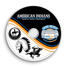 INDIANS CLIPART-VECTOR CLIP ART-VINYL CUTTER PLOTTER IMAGES &T-SHIRT GRAPHICS CD