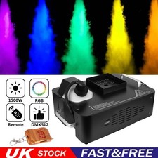 1500W DMX Smoke Fog Machine RGB 24 LED Stage Light Vertical Upspray DJ Disco