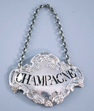 ANTIQUE GEORGIAN SILVER CHAMPAGNE DECANTER LABEL PAUL STORR c1792