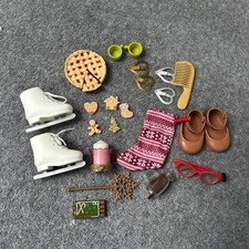 Our Generation Doll Christmas Accessories Bundle Including Ice Skates