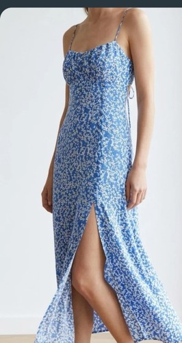 Zara blue floral midi - floral, dress