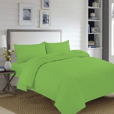 Luxury Plain Dyed Solid Colours Easy Care Duvet Cover and Pillowcase Bedding Set