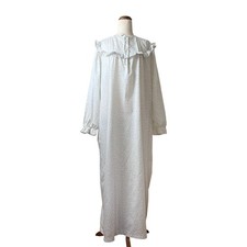 Vintage 80s Cottagecore Floral Maxi Nightgown AU 12/14 Ruffle Grannycore Dainty