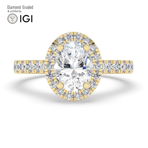 Oval diamond engagement ring - engagement,