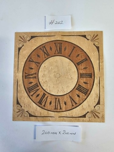 Marquetry veneer clock - marquetry,