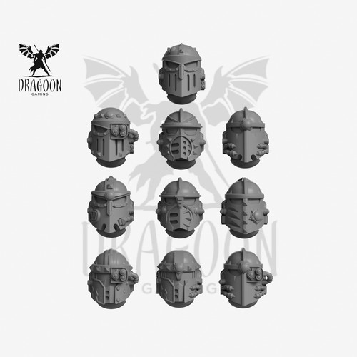 Lunar space knights helmets - lunar,