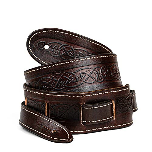Brown celtic embossed genuine - embossed,