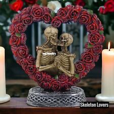 Skeleton Lovers Heart Figurine