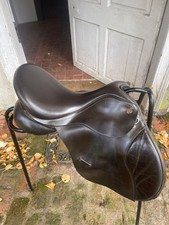 Kent & Masters dark brown leather saddle - beautiful dark brown english leather