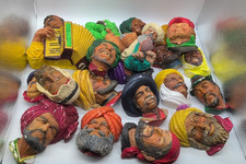 Vintage Chalkware Wall Plaque Heads Mostly Bossons  1950s to 1980s Job Lot of 20