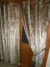Crushed velvet curtains - crushed,