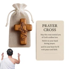 Prayer Cross Gift  Handmade Wooden Crucifix for Daily Devotion Spiritual Seekers