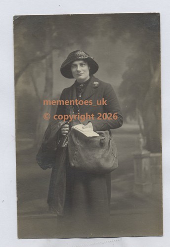 Bradford postwoman postcard - postwoman,