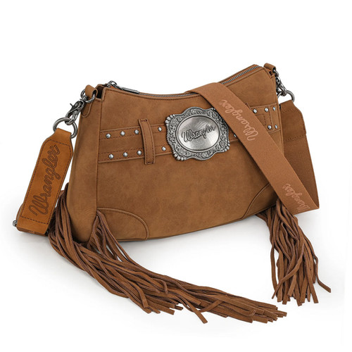Wrangler fringe brown - brown, buckle