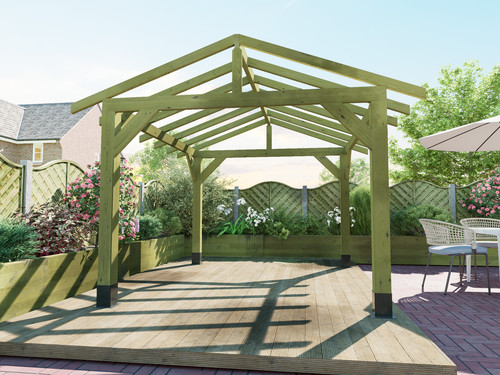 Wooden gazebo frame only - gazebo, |