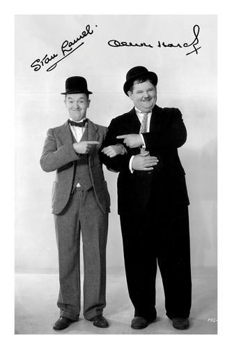Laurel and hardy signed - and,