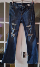 Hollister Low Rise Rippped Bootcut Jeans W30 L30-Used