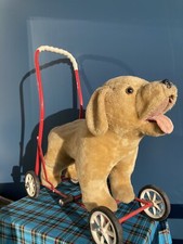 Vintage Mulholland & Bailie Push Along Ride-on Labrador Dog Baby Walker 