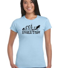 Scuba Diving Evolution Womens Funny T-Shirt Snorkel Equipment Gear Sea Air Tanks