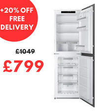 Smeg UKC8174NE 177cm 50/50 Integrated Fridge Freezer White