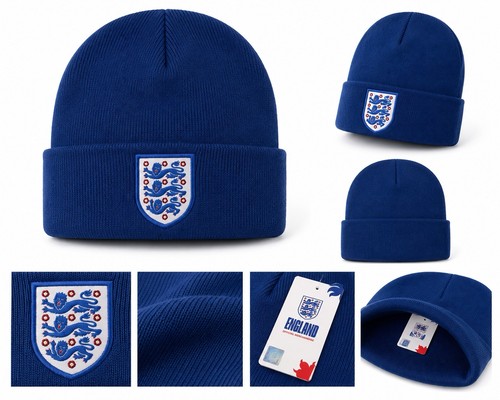 England blue knit beanie - england,