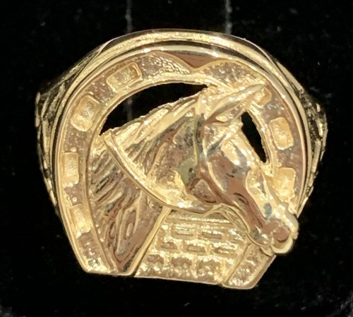 9ct yellow gold - horseshoe, head
