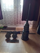 Metal Weights and Metal Bars Dumbell and Barbell Set