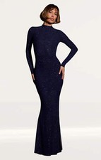 Oh Polly Womens Navy Sequin