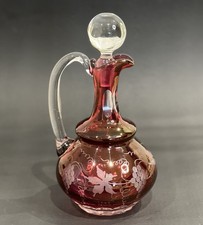 Victorian Cut Glass Cranberry