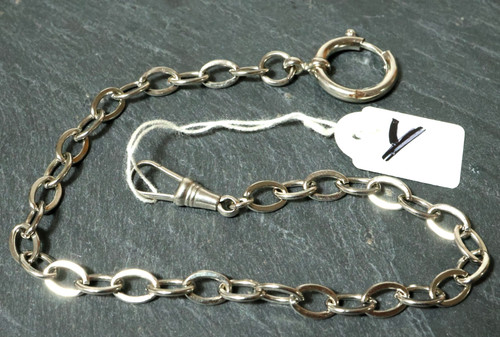 Old silver pocket watch - old, chain